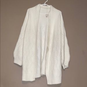 A New Day Cotten Cardigan White Sweater